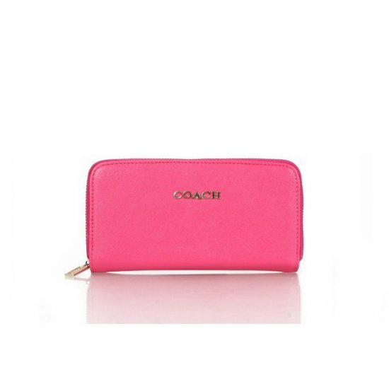 Coach Zip In Saffiano Small Pink Wallets FFH | Coach Outlet Canada